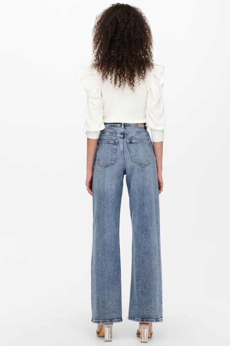 Only blauwe dames jeans | Model achteraanzicht