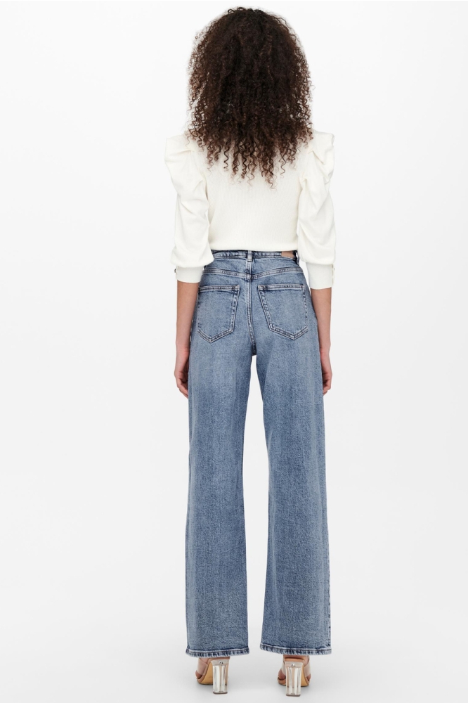 Only blauwe dames jeans | Model achteraanzicht