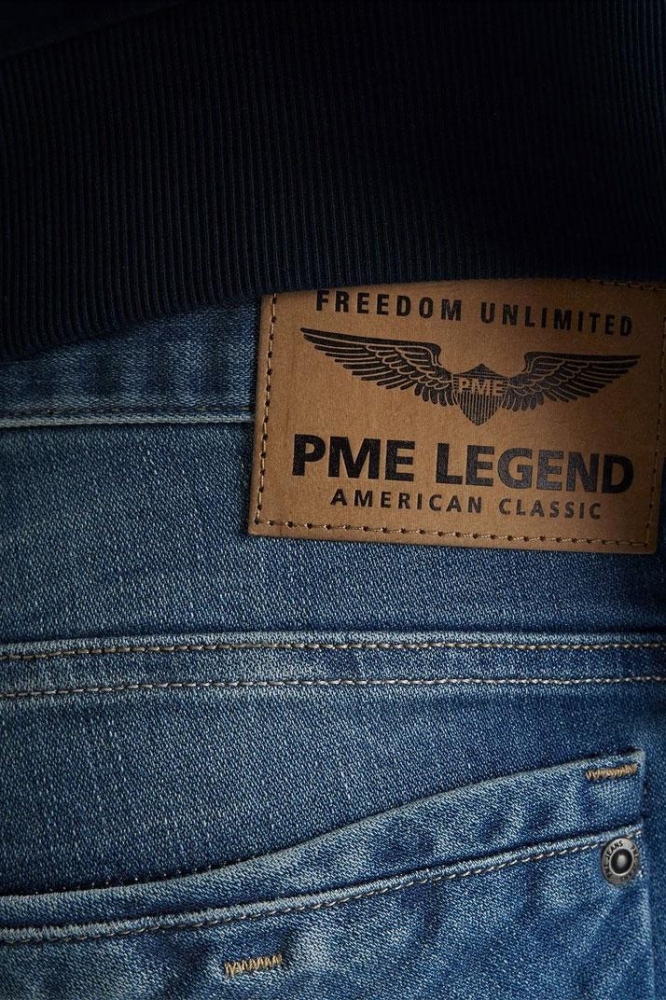 PME legend blauwe heren jeans | Close up