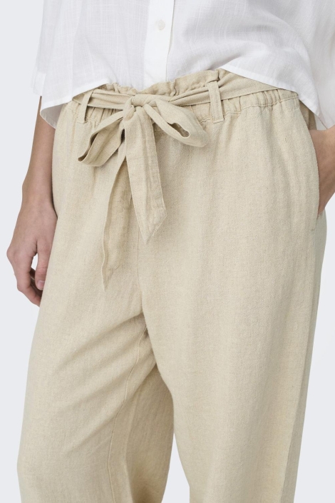 Jacqueline de Yong beige dames broek | Close up