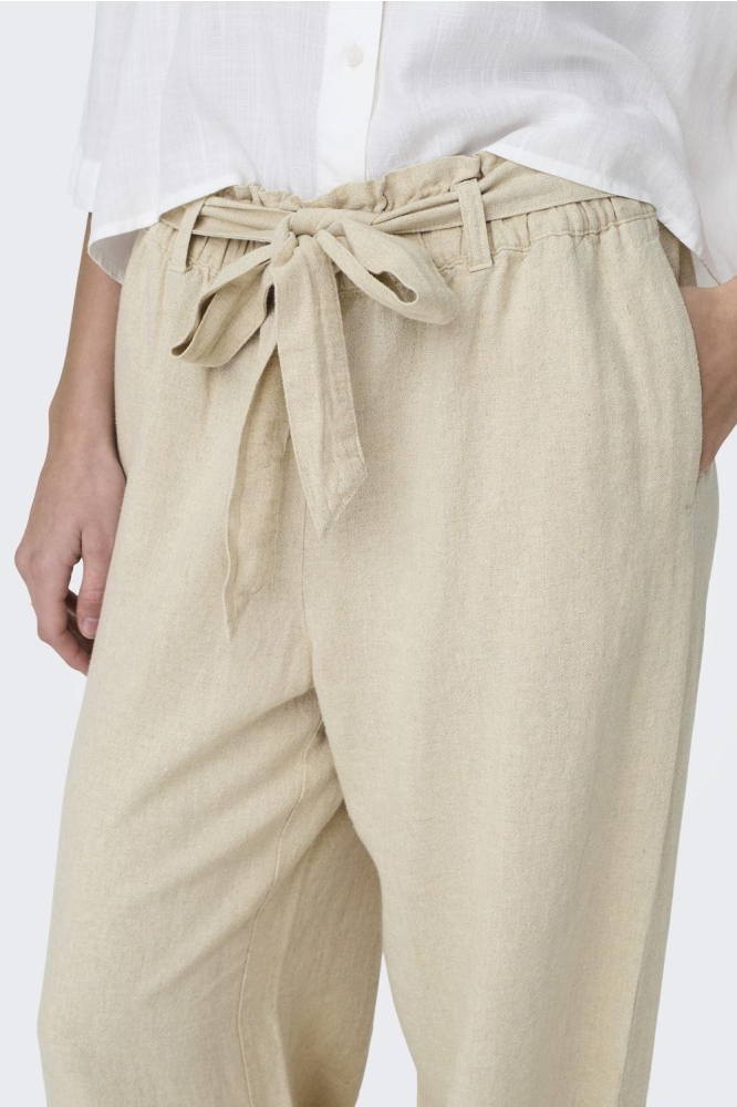 Jacqueline de Yong beige dames broek | Close up