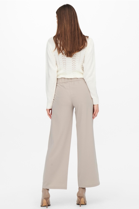 Jacqueline de Yong beige dames broek | Model achteraanzicht