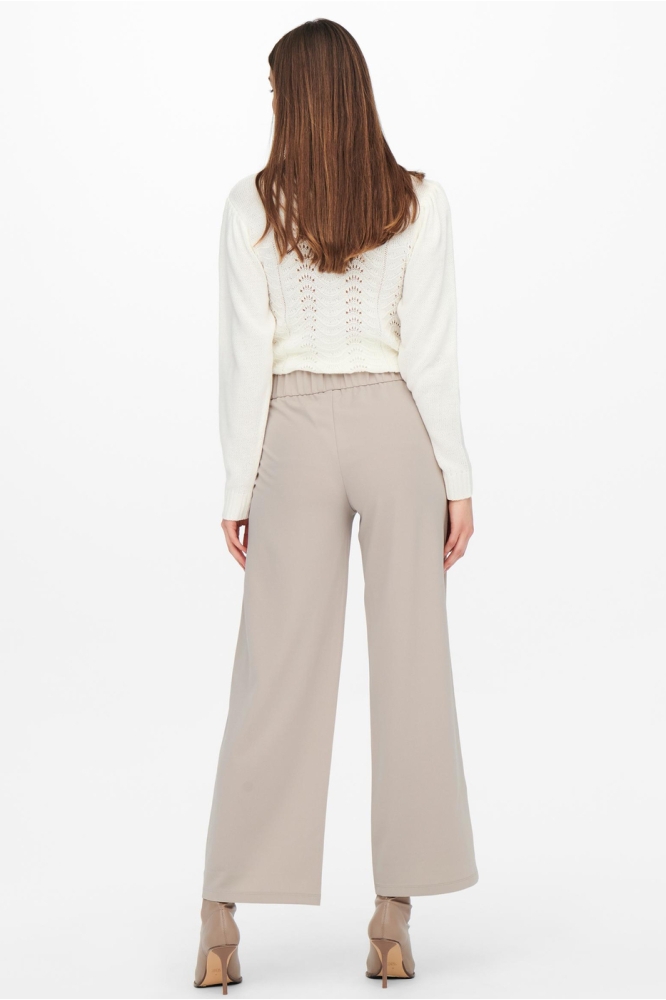 Jacqueline de Yong beige dames broek | Model achteraanzicht