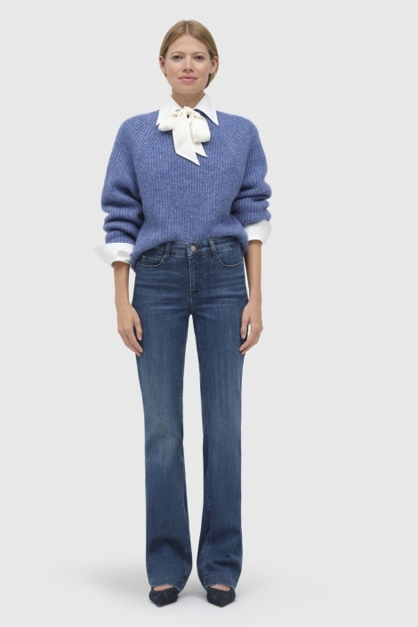 Mac blauwe dames jeans | Model vooraanzicht