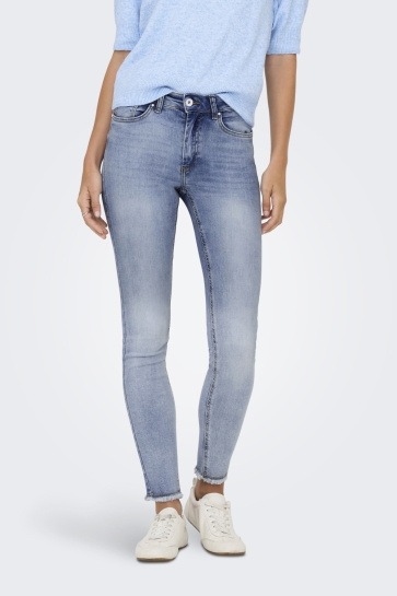 Only Jeans ONLBLUSH MID SK ANK RAW DNM REA694 15263454 MEDIUM BLUE DENIM