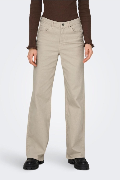 Only ecru dames jeans | Model vooraanzicht