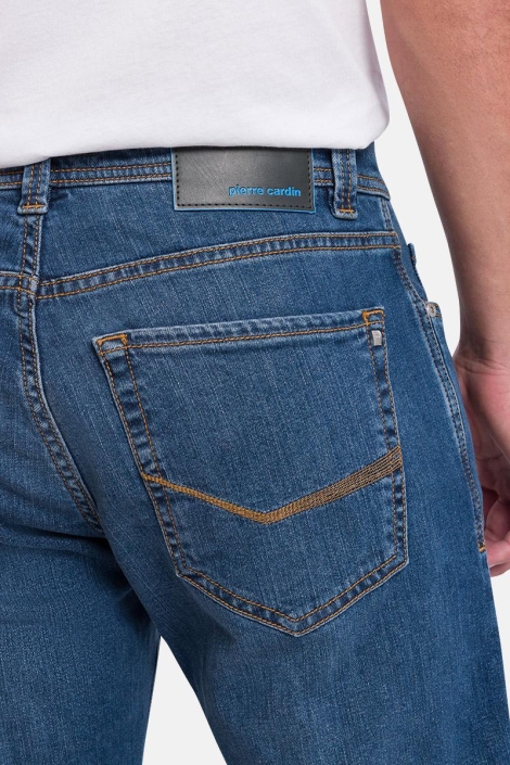 Pierre Cardin blauwe heren jeans | Close up