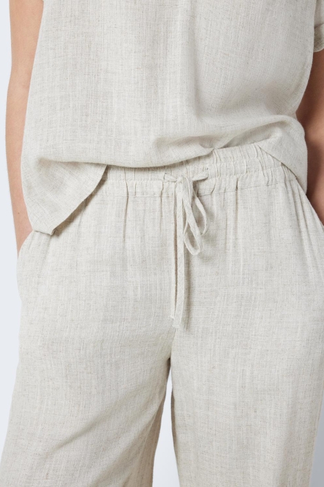 Noisy may ecru dames broek | Close up
