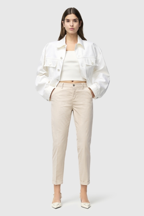 Mac beige dames broek | Model