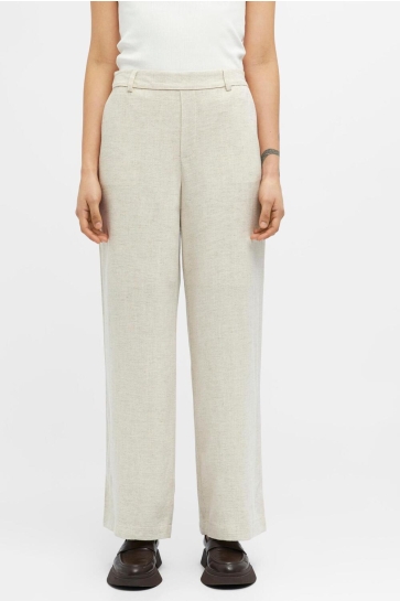 Object OBJSANNE ALINE WIDE PANT NOOS 23040671 Sandshell