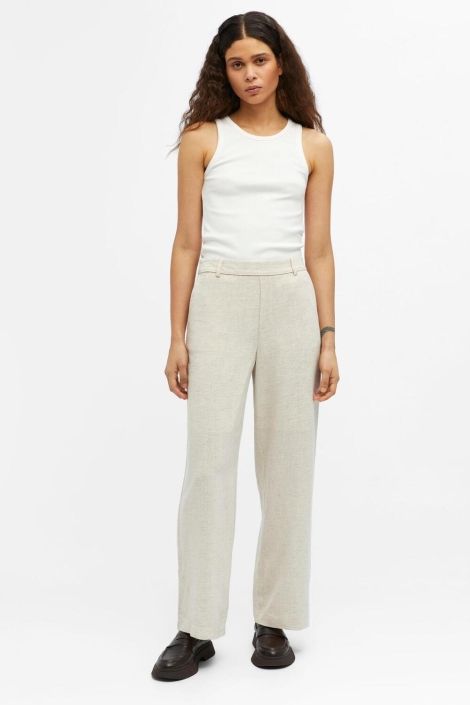 Object beige dames broek | Model