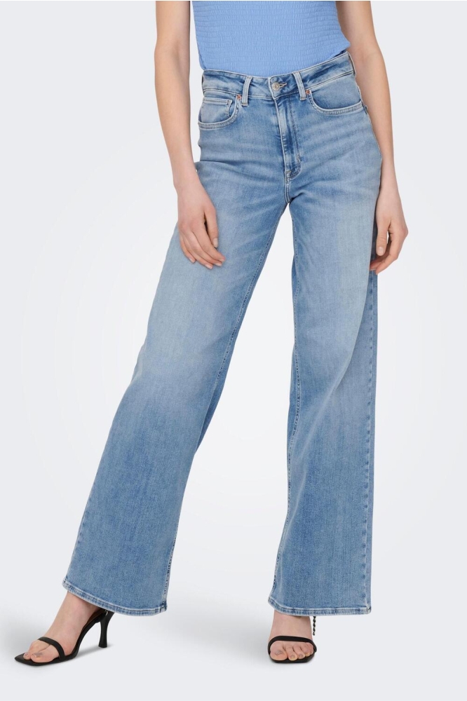 Only blauwe dames jeans | Model vooraanzicht