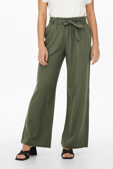 Jacqueline de Yong Broek JDYSAY LINEN BELT PANT WVN NOOS 15254626 KALAMATA