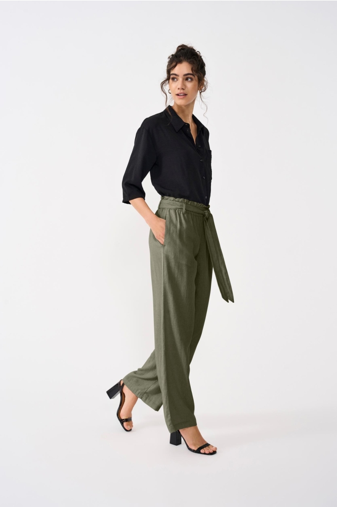 Jacqueline de Yong groene dames broek