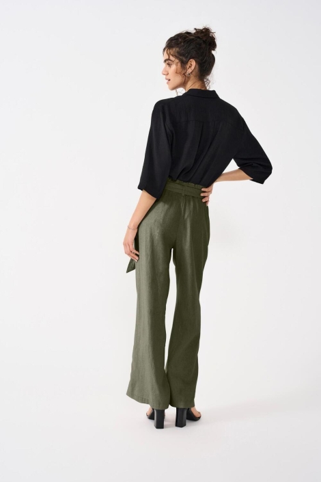 Jacqueline de Yong groene dames broek