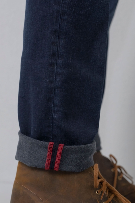 Petrol Industries blauwe heren jeans | Close up