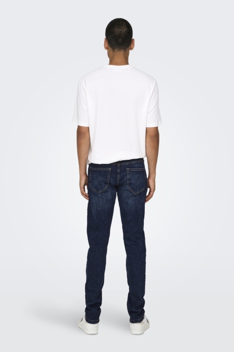 Only & Sons blauwe heren jeans | Model achteraanzicht