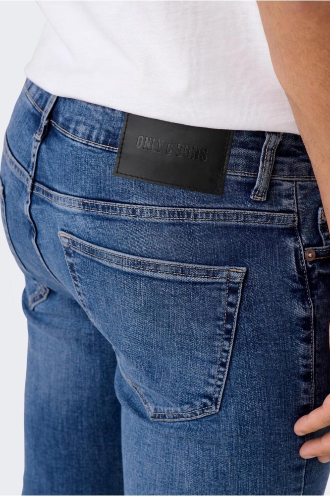 Only & Sons blauwe heren jeans | Close up