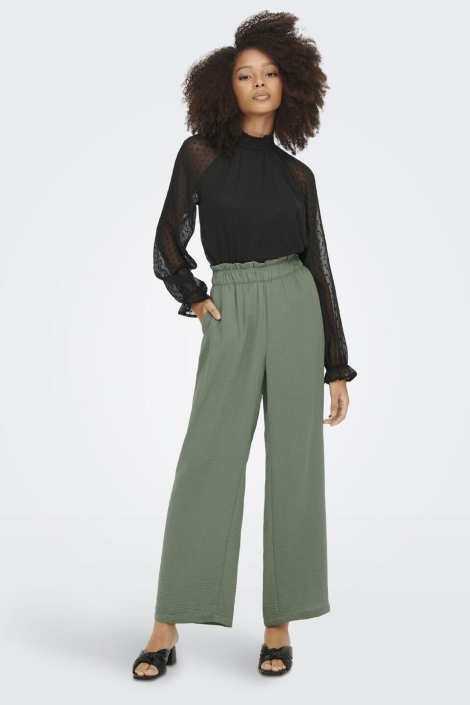 Jacqueline de Yong groene dames broek | Model