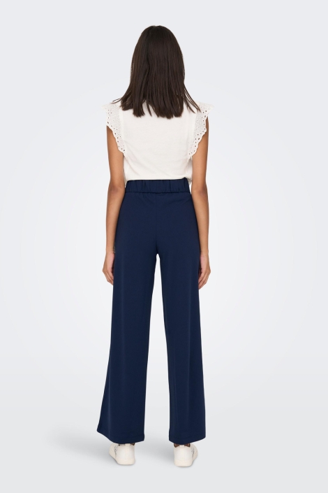 Jacqueline de Yong blauwe dames broek | Model achteraanzicht
