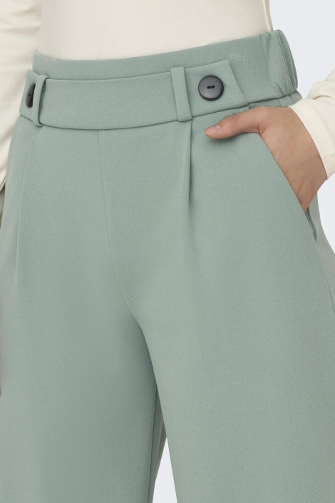Jacqueline de Yong groene dames broek | Close up