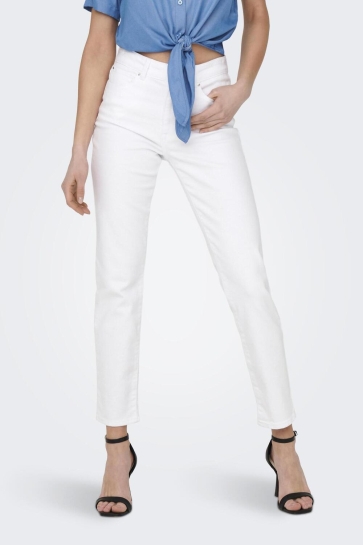 Only ONLEMILY STRETCH HW STR ANK DNM 15292435 White