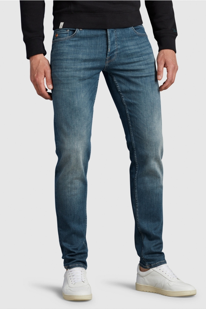 Cast Iron blauwe heren jeans | Model vooraanzicht