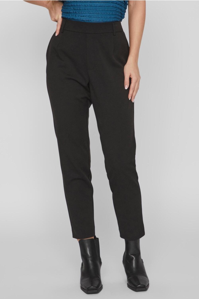 Vila zwarte dames broek | Model vooraanzicht