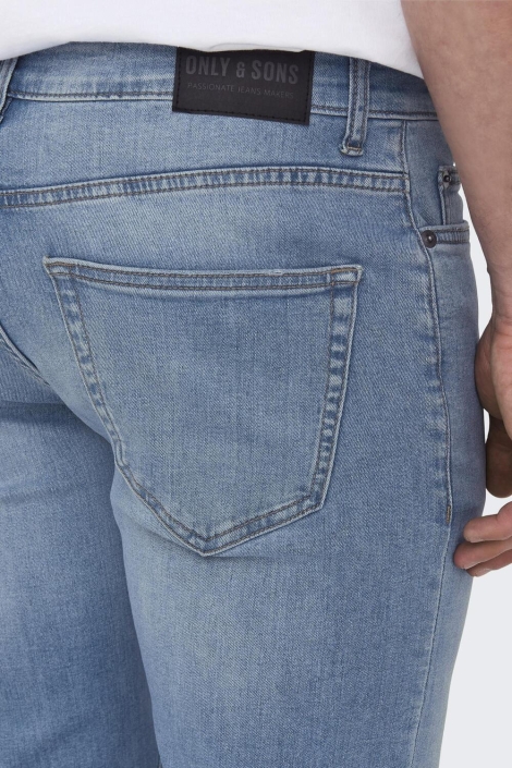 Only & Sons blauwe heren jeans | Close up