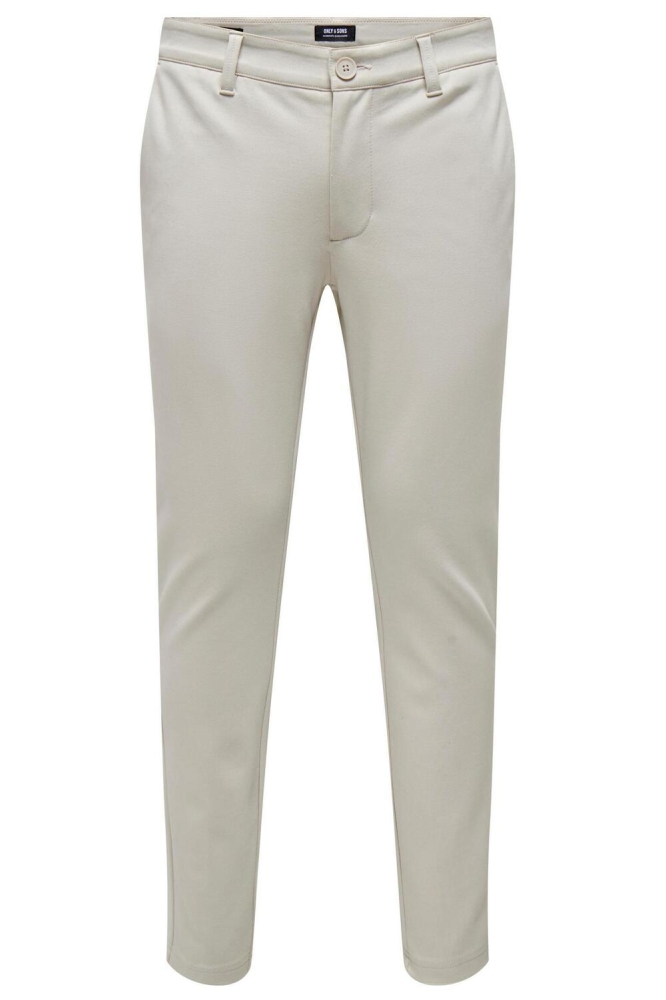 Only & Sons beige heren broek | Vooraanzicht