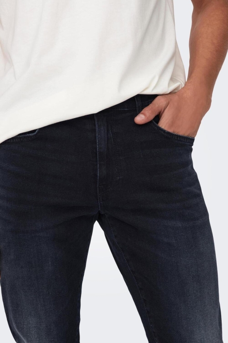 Only & Sons blauwe heren jeans | Close up