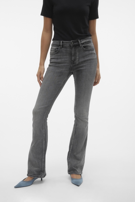 Vero Moda grijze dames jeans | Model vooraanzicht
