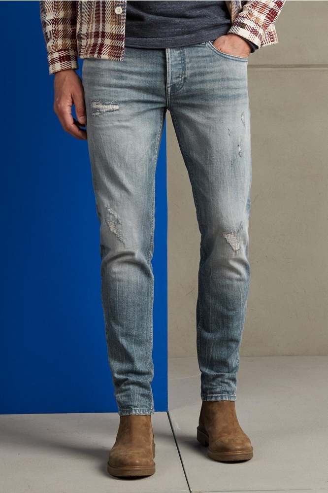Cast Iron blauwe heren jeans | Model vooraanzicht