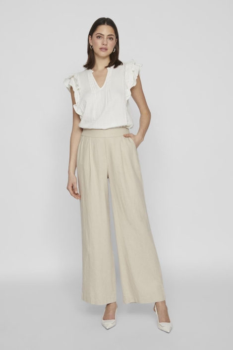 Vila beige dames broek | Model
