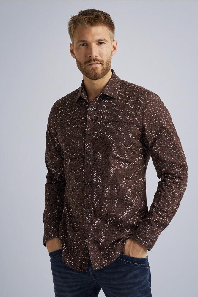 PME legend paarse heren overhemd | Model vooraanzicht