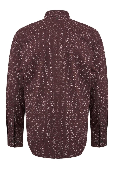 PME legend paarse heren overhemd | Achteraanzicht