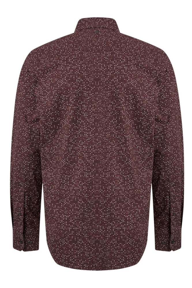 PME legend paarse heren overhemd | Achteraanzicht