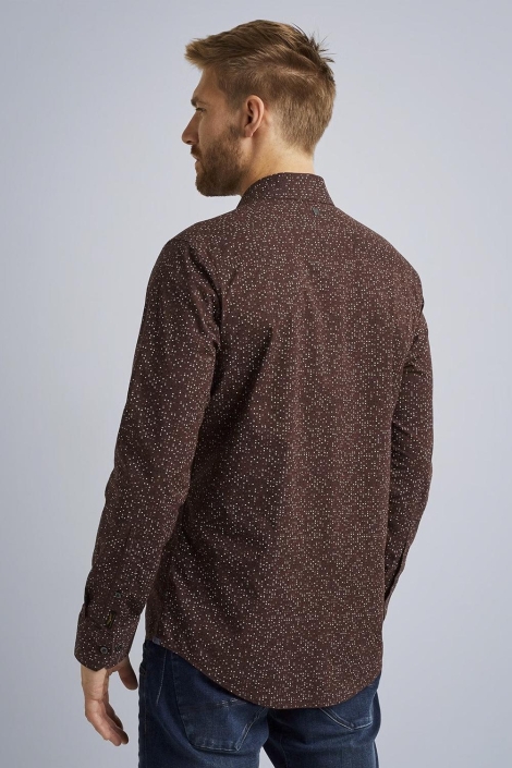 PME legend paarse heren overhemd | Model achteraanzicht