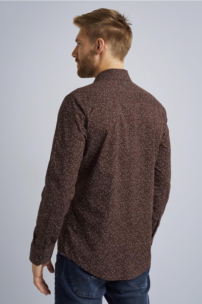 PME legend paarse heren overhemd | Model achteraanzicht