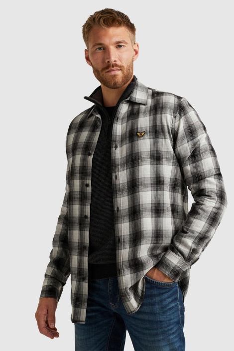 PME legend grijze heren overhemd | Model vooraanzicht