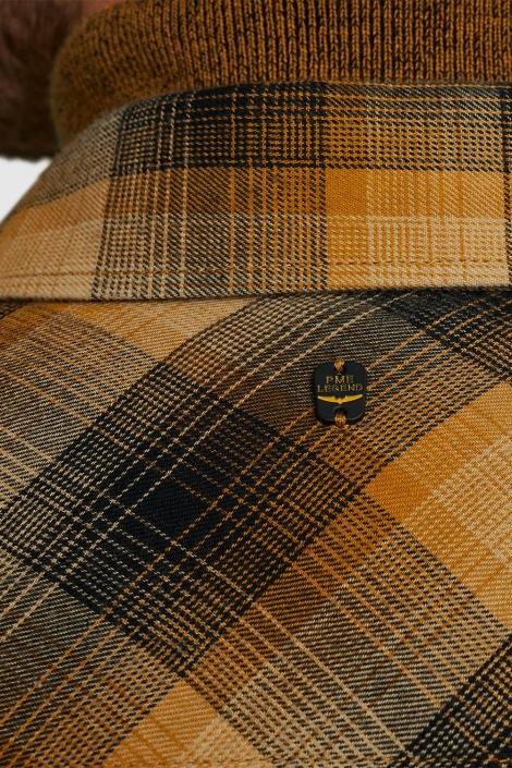 PME legend camel heren overhemd | Close up