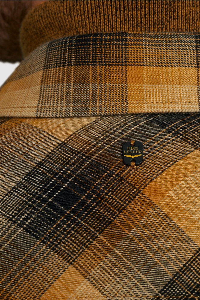 PME legend camel heren overhemd | Close up