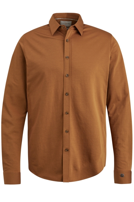 Cast Iron bruine heren overhemd | Vooraanzicht