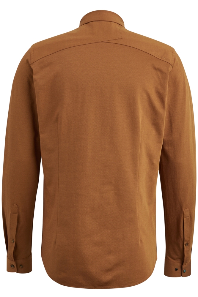 Cast Iron bruine heren overhemd | Achteraanzicht