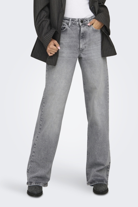 Only grijze dames jeans | Model vooraanzicht