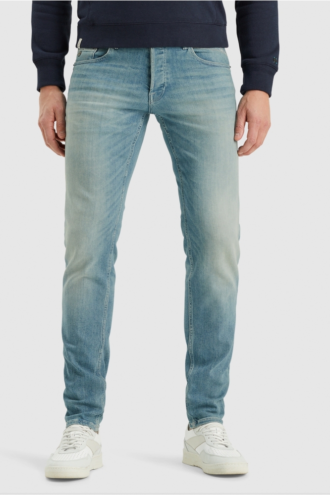 Cast Iron blauwe heren jeans | Model vooraanzicht