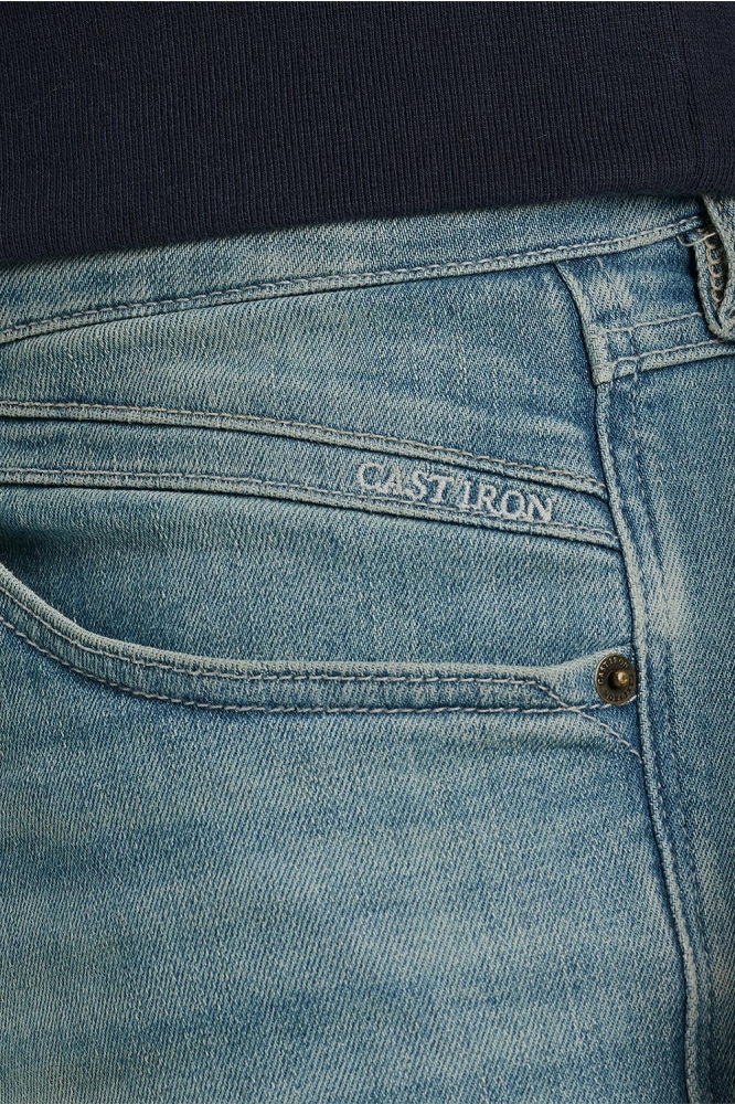 Cast Iron blauwe heren jeans | Close up