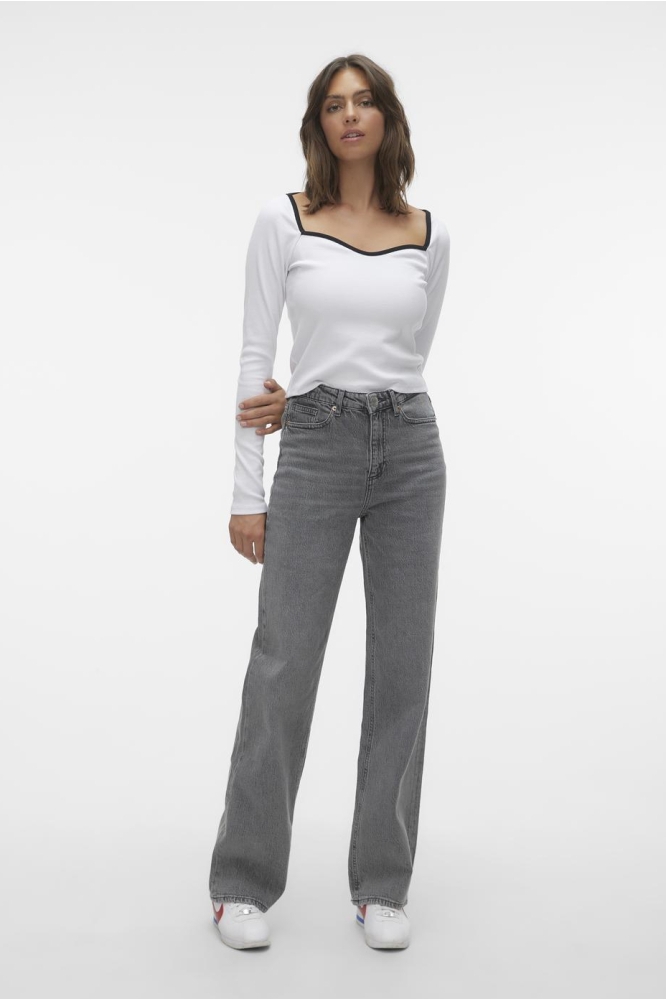 Vero Moda grijze dames jeans | Vooraanzicht