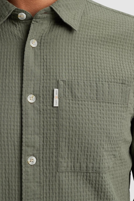 Cast Iron groene heren overhemd | Close up