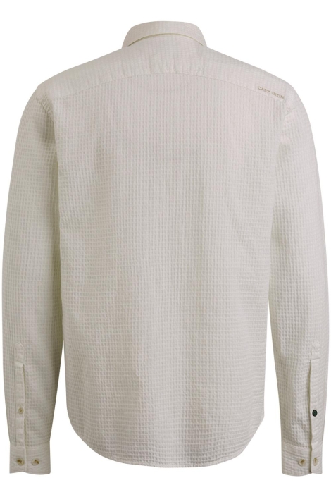 Cast Iron beige heren overhemd | Achteraanzicht